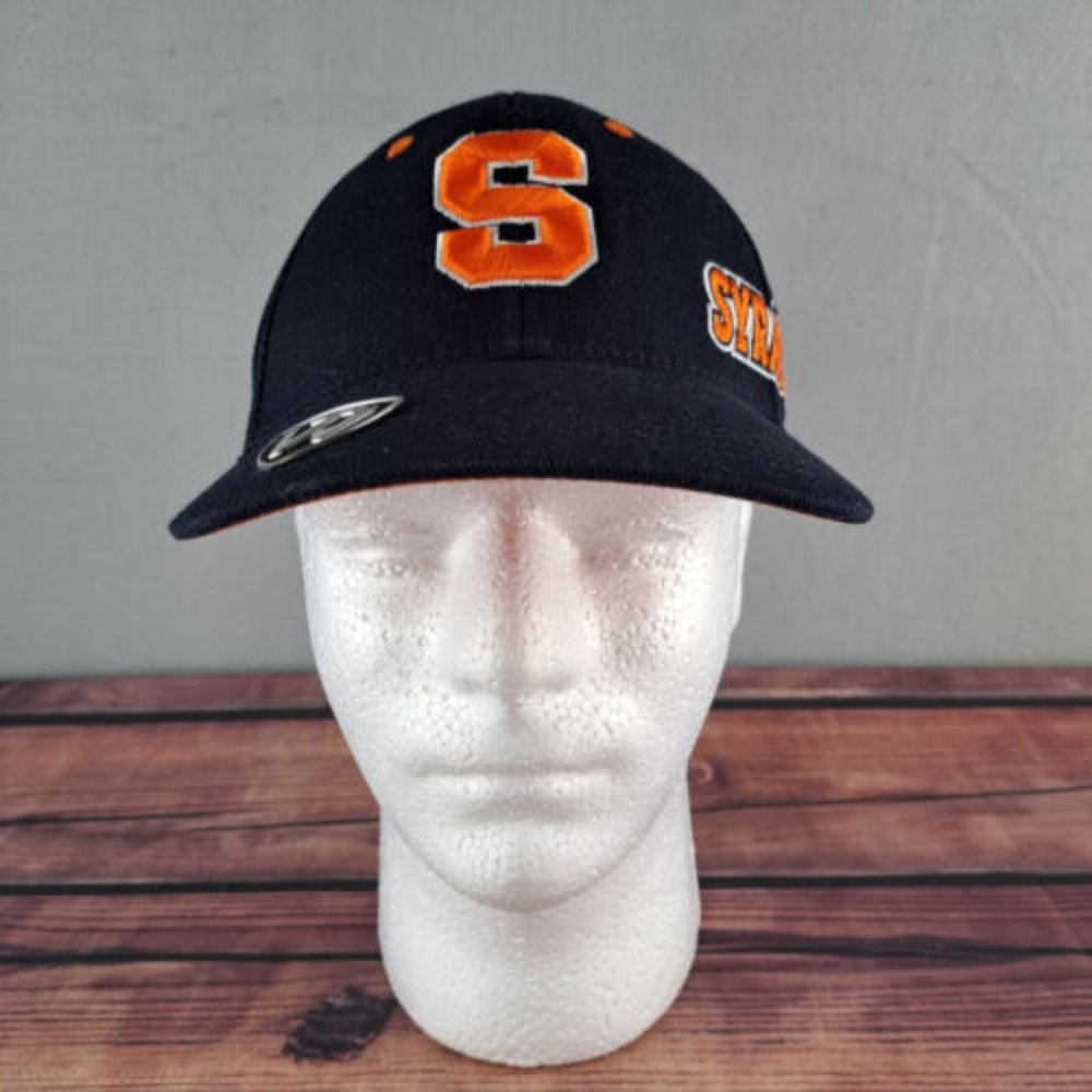 Syracuse Orangemen Hat Mens OSFA Black Orange Top Of The World Memory Fit NCAA
